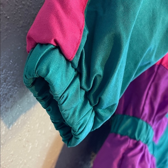 Vintage Mini Club Kids Ski Snowsuit – Retro 80s/90s Colorblock Hooded One-Piece - Picture 12 of 12